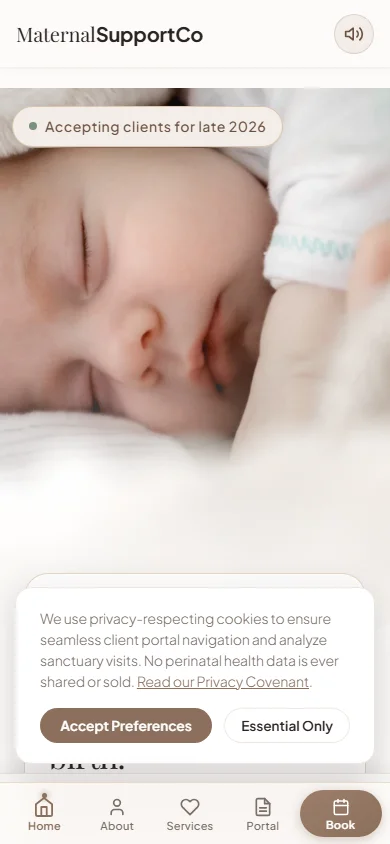 Mobile Website Demo for Doulas