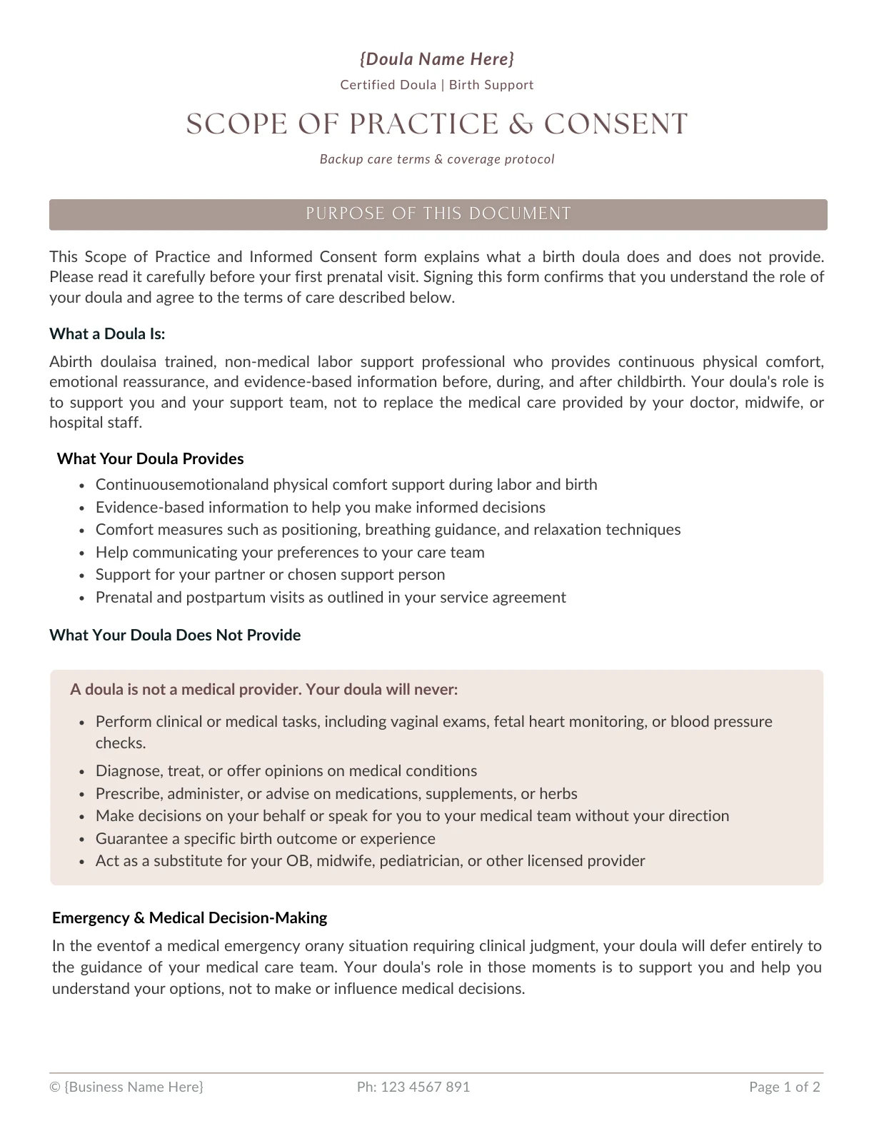 Scope of Practice and Informed Consent Preview